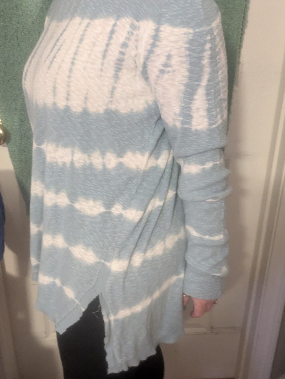 Tie-Dye Gray & White Lightweight Women's Sweater